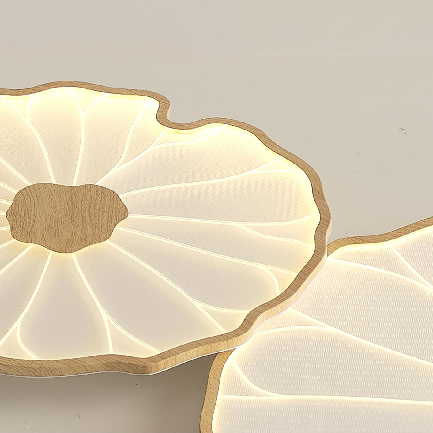 Luminara | Modern Minimalist Walnut Wood LED Ceiling Light Fixture 5