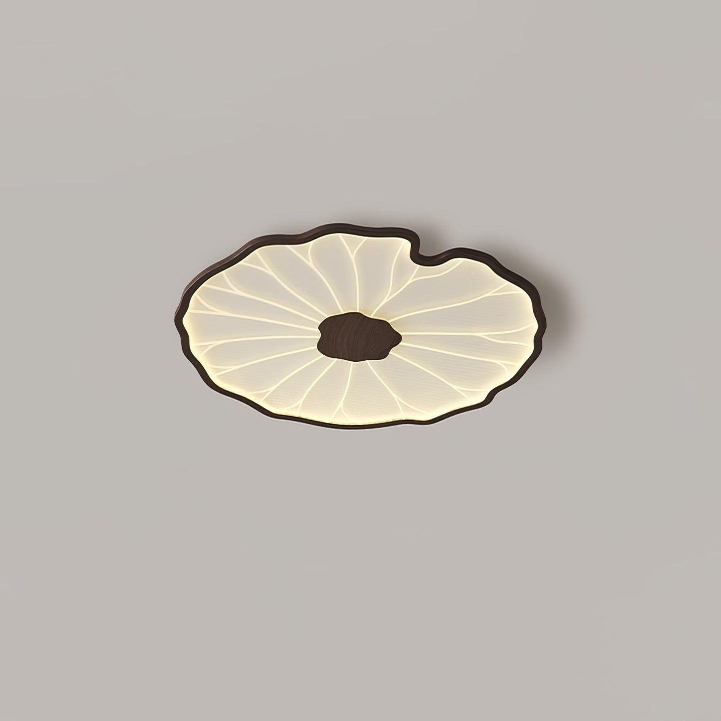 Luminara | Modern Minimalist Walnut Wood LED Ceiling Light Fixture 8