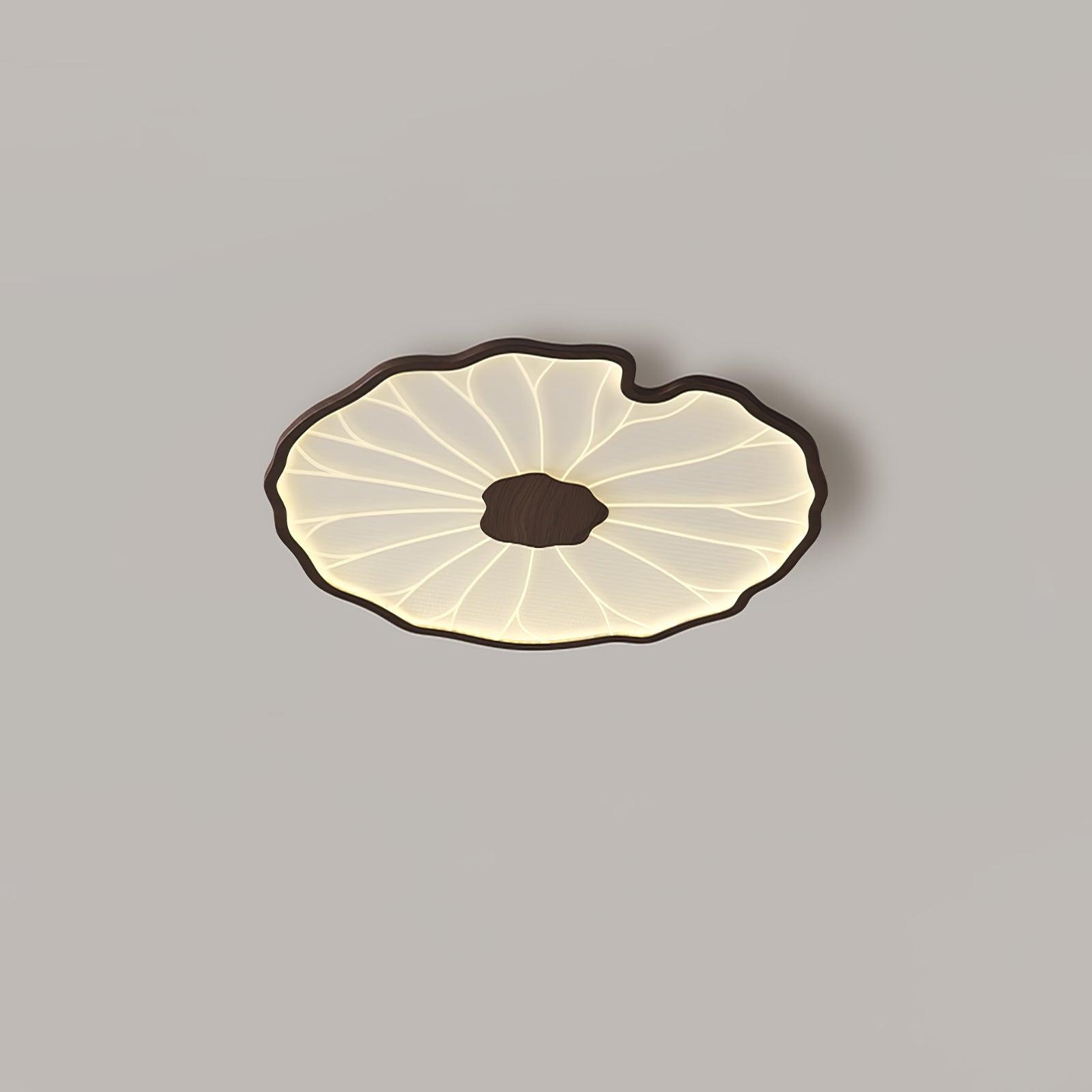 Luminara | Modern Minimalist Walnut Wood LED Ceiling Light Fixture 8