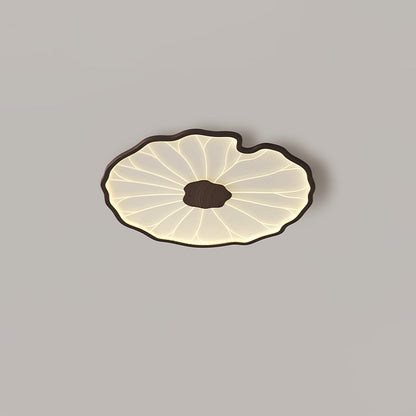 Luminara | Modern Minimalist Walnut Wood LED Ceiling Light Fixture 8