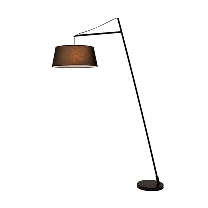 Tall Slim Black Floor Lamp with Adjustable Light Shade - Lusomart