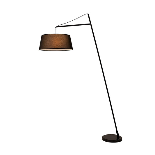 Tall Slim Black Floor Lamp with Adjustable Light Shade - Lusomart