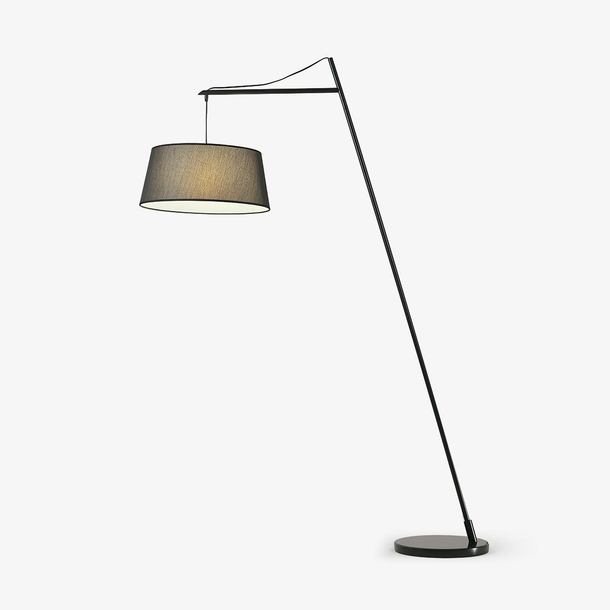 Luminara | Modern Sleek Black Floor Lamp with Adjustable Shade 1