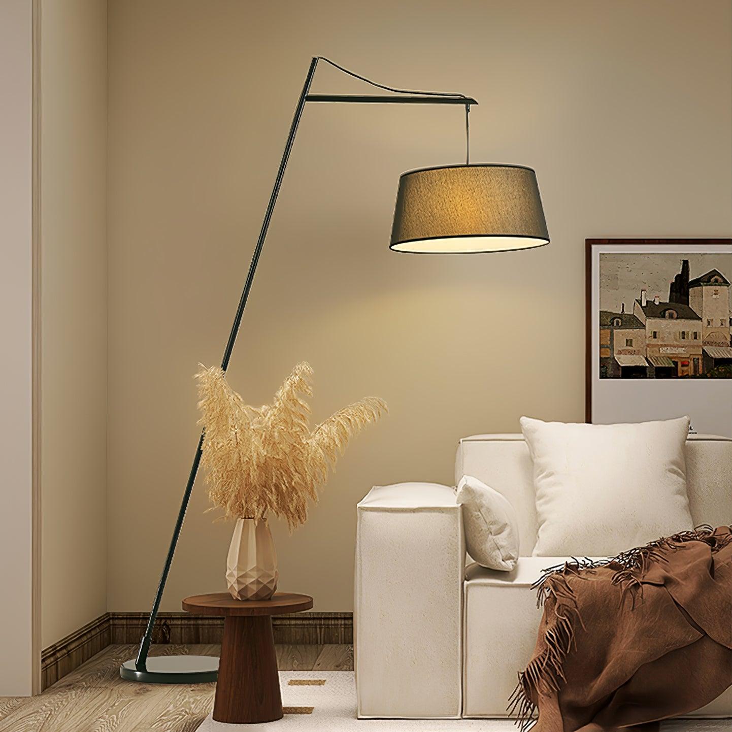 Luminara | Modern Sleek Black Floor Lamp with Adjustable Shade 4
