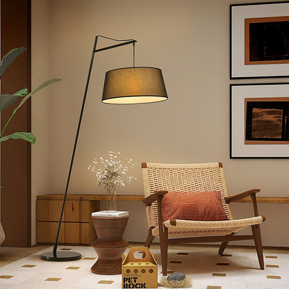 Luminara | Modern Sleek Black Floor Lamp with Adjustable Shade 5
