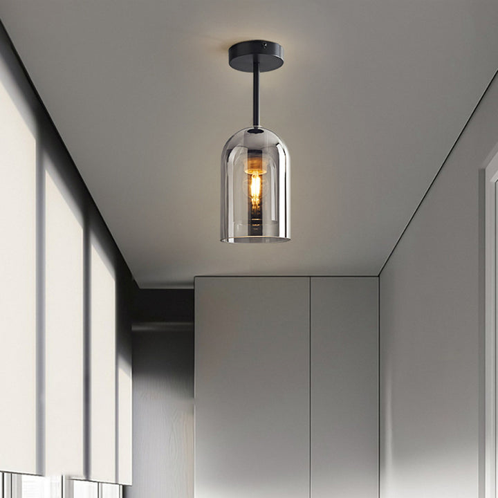 Luminara | Modern Stylish Smoke Gray Flush Mount Ceiling Light Fixture 2