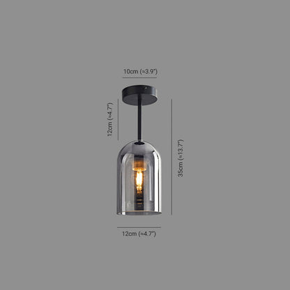Luminara | Modern Stylish Smoke Gray Flush Mount Ceiling Light Fixture 5