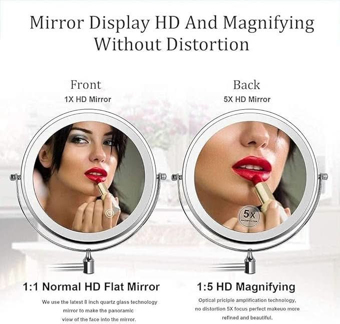 Luminara | Sleek Adjustable LED Magnifying Makeup Mirror 6
