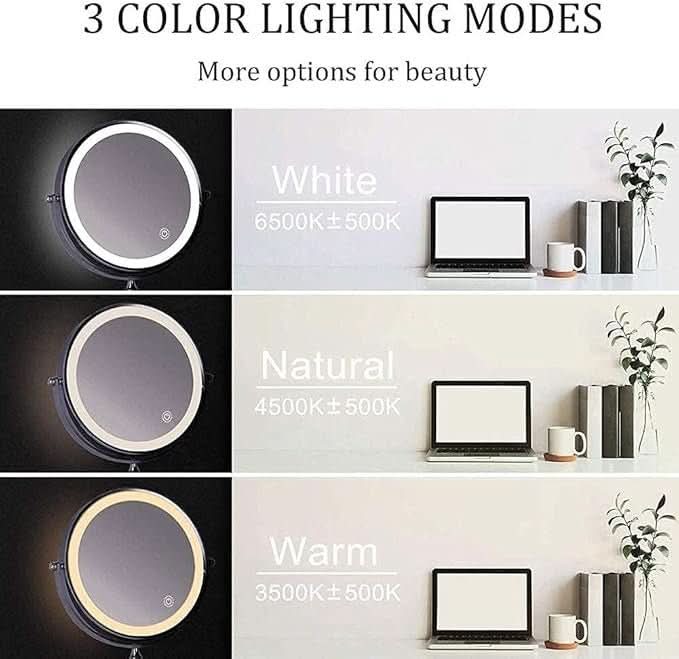Luminara | Sleek Adjustable LED Magnifying Makeup Mirror 7