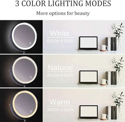 Luminara | Sleek Adjustable LED Magnifying Makeup Mirror 7