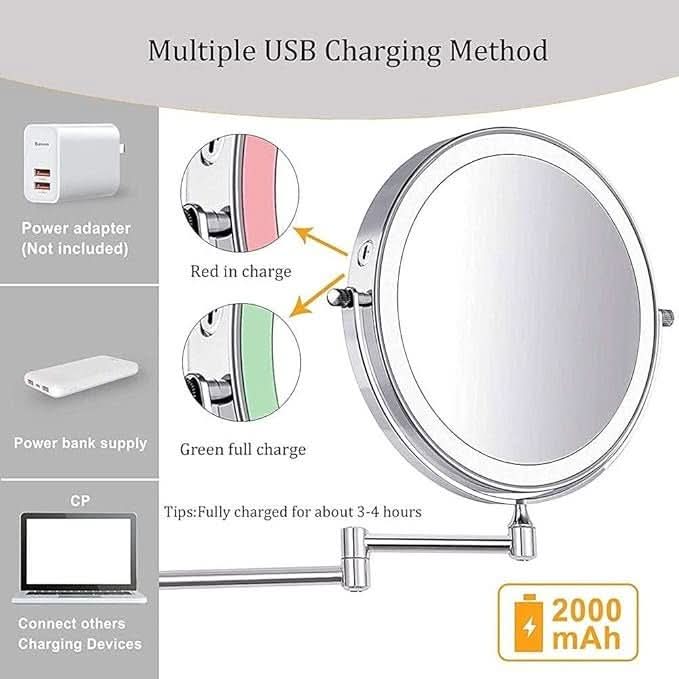 Luminara | Sleek Adjustable LED Magnifying Makeup Mirror 8