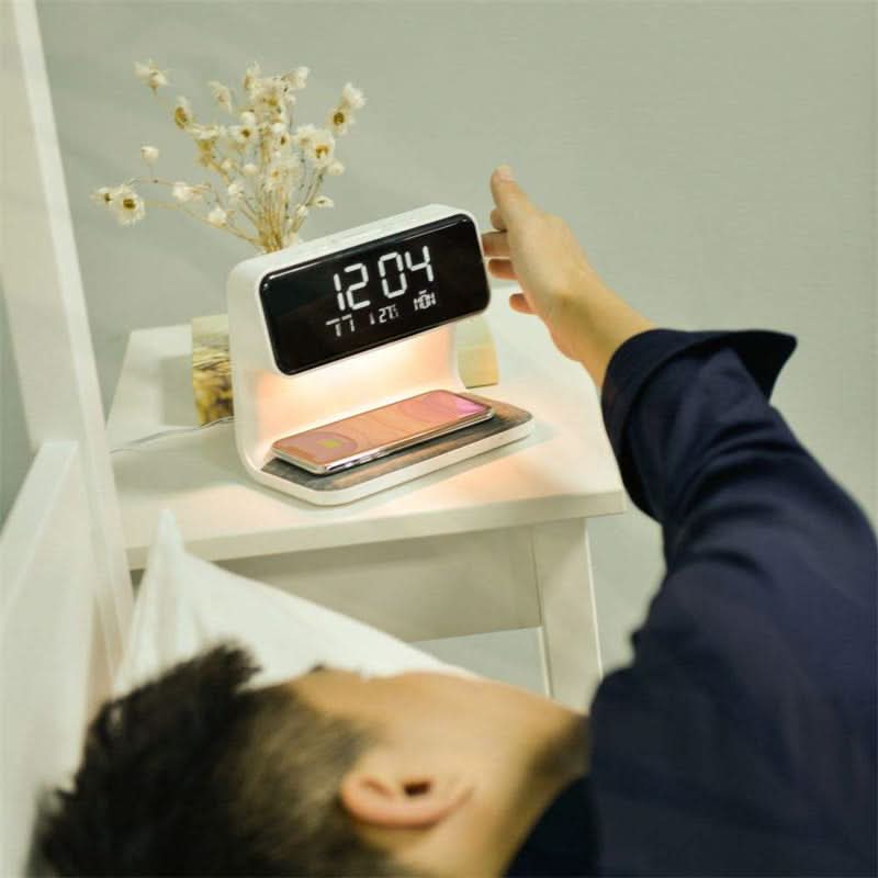 Luminara | Sleek Modern 3-in-1 LED Alarm Clock with Wireless Charger 2