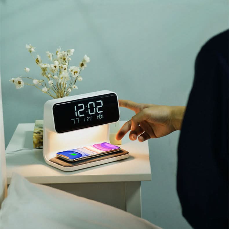 Luminara | Sleek Modern 3-in-1 LED Alarm Clock with Wireless Charger 3