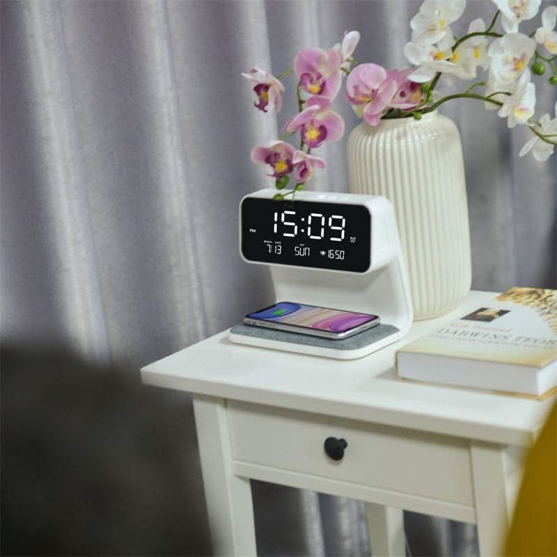 Luminara | Sleek Modern 3-in-1 LED Alarm Clock with Wireless Charger 4