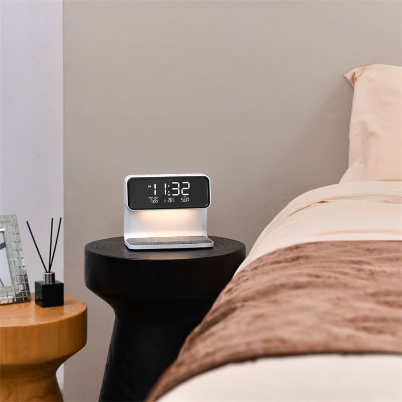 Luminara | Sleek Modern 3-in-1 LED Alarm Clock with Wireless Charger 6