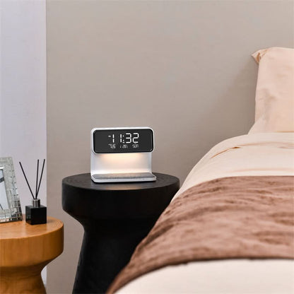 Luminara | Sleek Modern 3-in-1 LED Alarm Clock with Wireless Charger 6