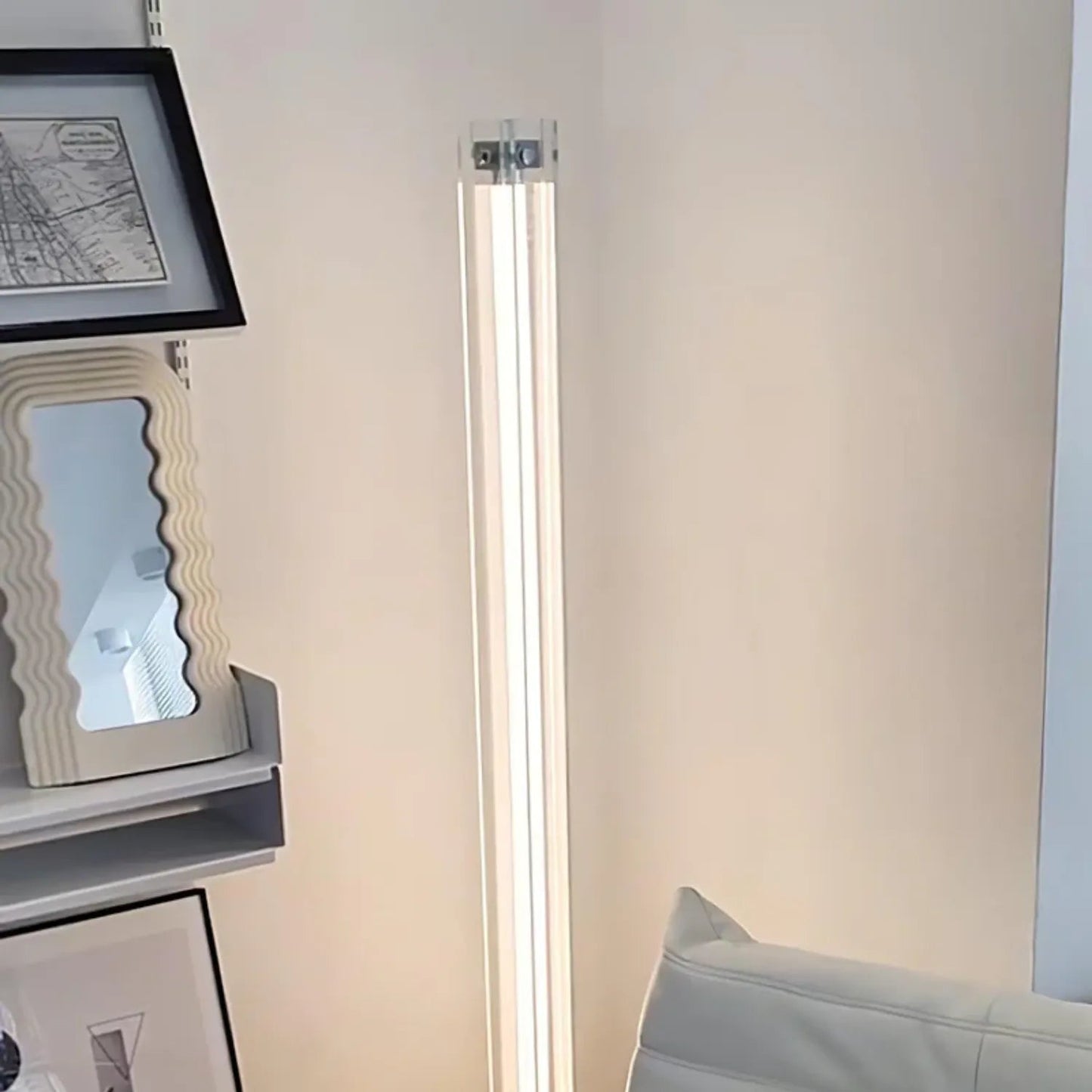 Luminara | Sleek Modern Glass Acrylic Standing Floor Lamp for Living Room 5