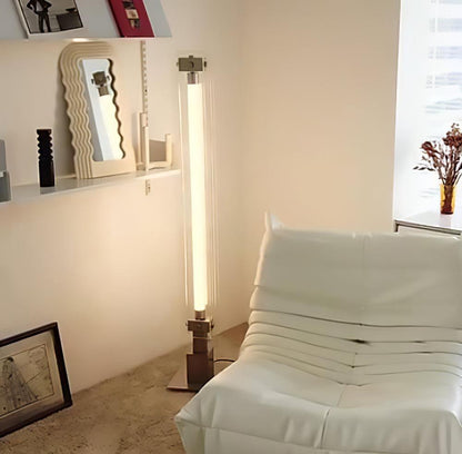 Luminara | Sleek Modern Glass Acrylic Standing Floor Lamp for Living Room 6
