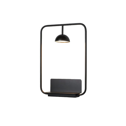 Luminara | Stylish Modern Metal Wall Lamp with Integrated Shelf 1