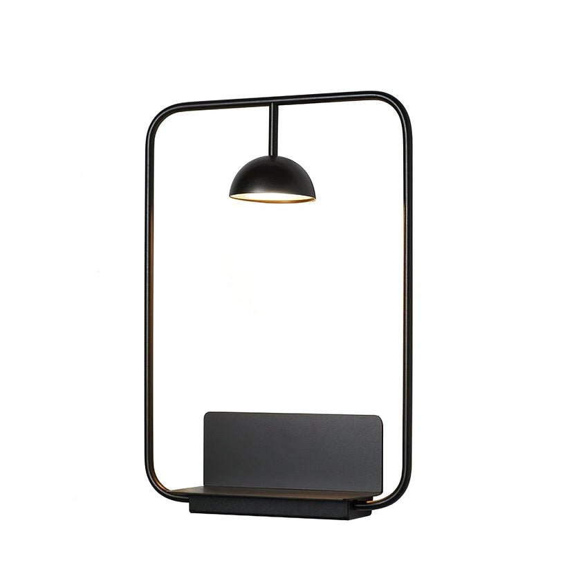Luminara | Stylish Modern Metal Wall Lamp with Integrated Shelf 2