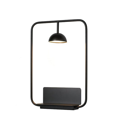 Luminara | Stylish Modern Metal Wall Lamp with Integrated Shelf 2