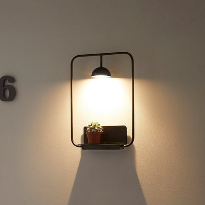 Luminara | Stylish Modern Metal Wall Lamp with Integrated Shelf 5
