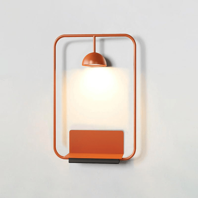 Luminara | Stylish Modern Metal Wall Lamp with Integrated Shelf 9