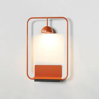Luminara | Stylish Modern Metal Wall Lamp with Integrated Shelf 9