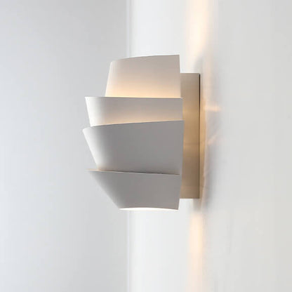 Rustic Tiered Metal Wall Lamp