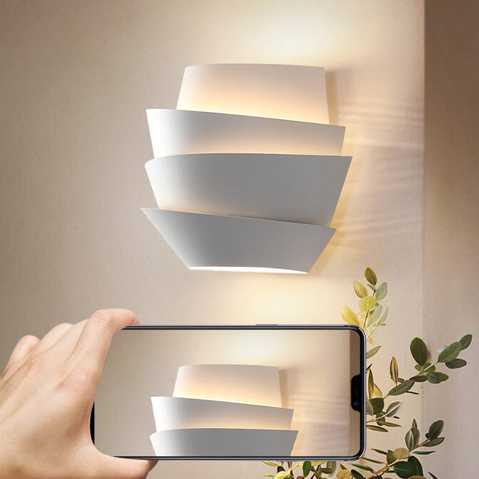 Rustic Tiered Metal Wall Lamp