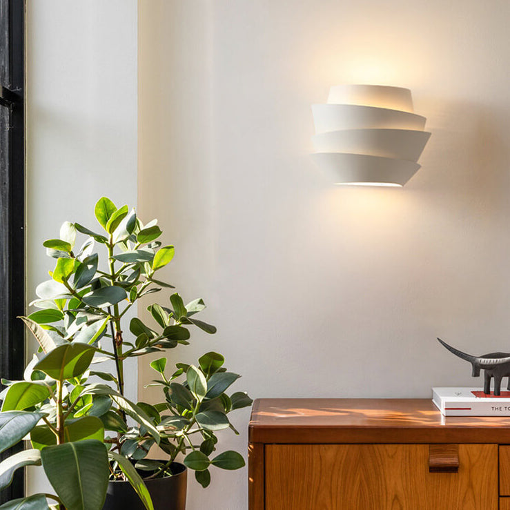 Rustic Tiered Metal Wall Lamp