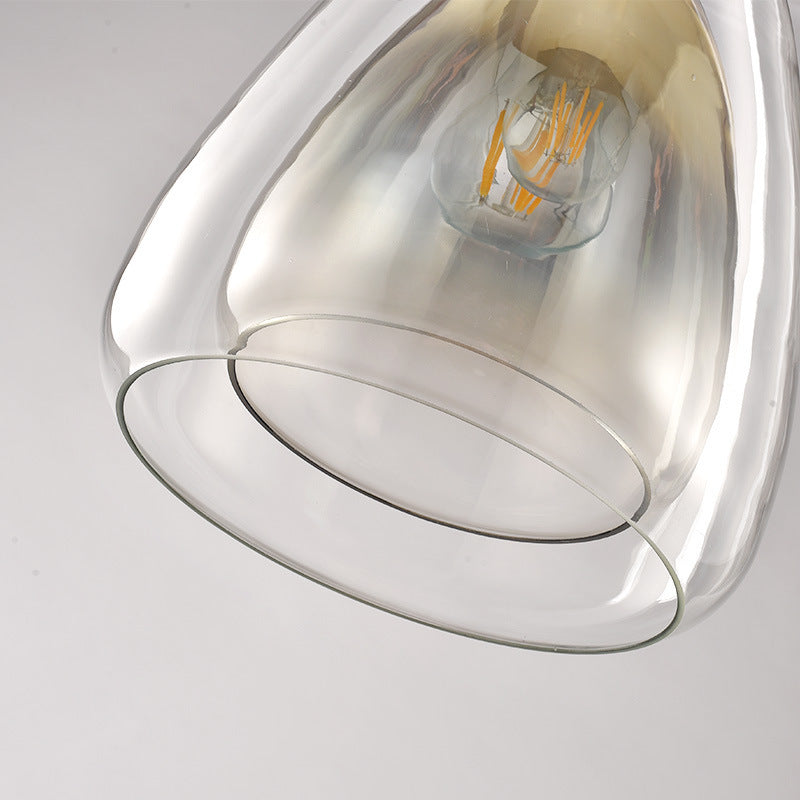 Stylish Clear Glass Hanging Light Ceiling Fixture