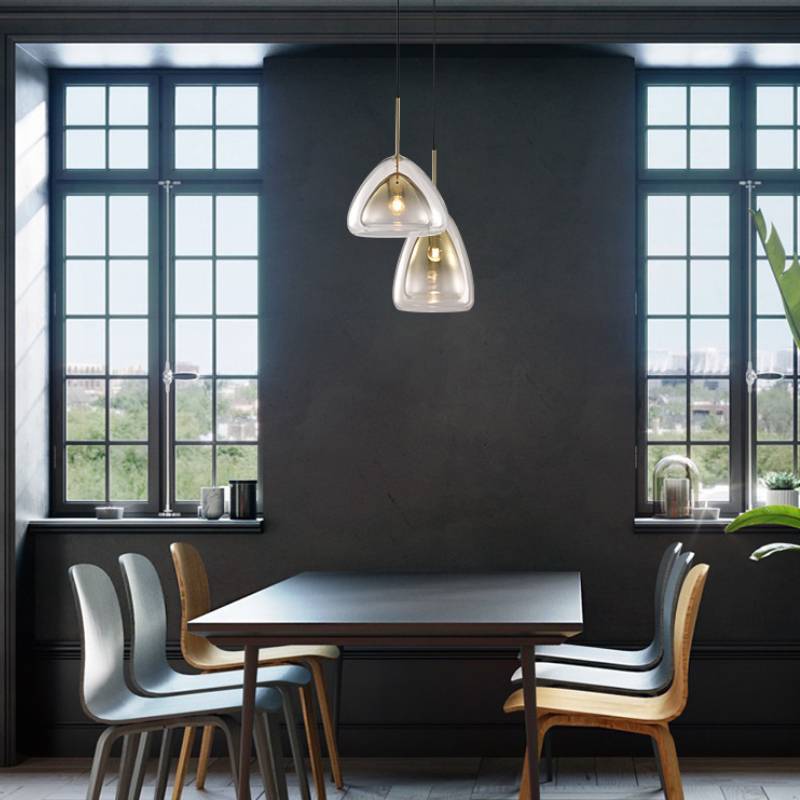 Stylish Clear Glass Hanging Light Ceiling Fixture