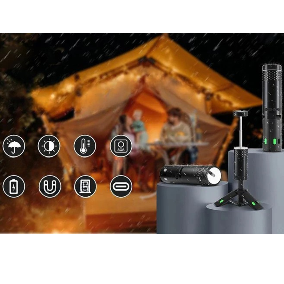 LumosGlow | Compact Rechargeable LED Camping Lantern with Magnetic Tripod 4