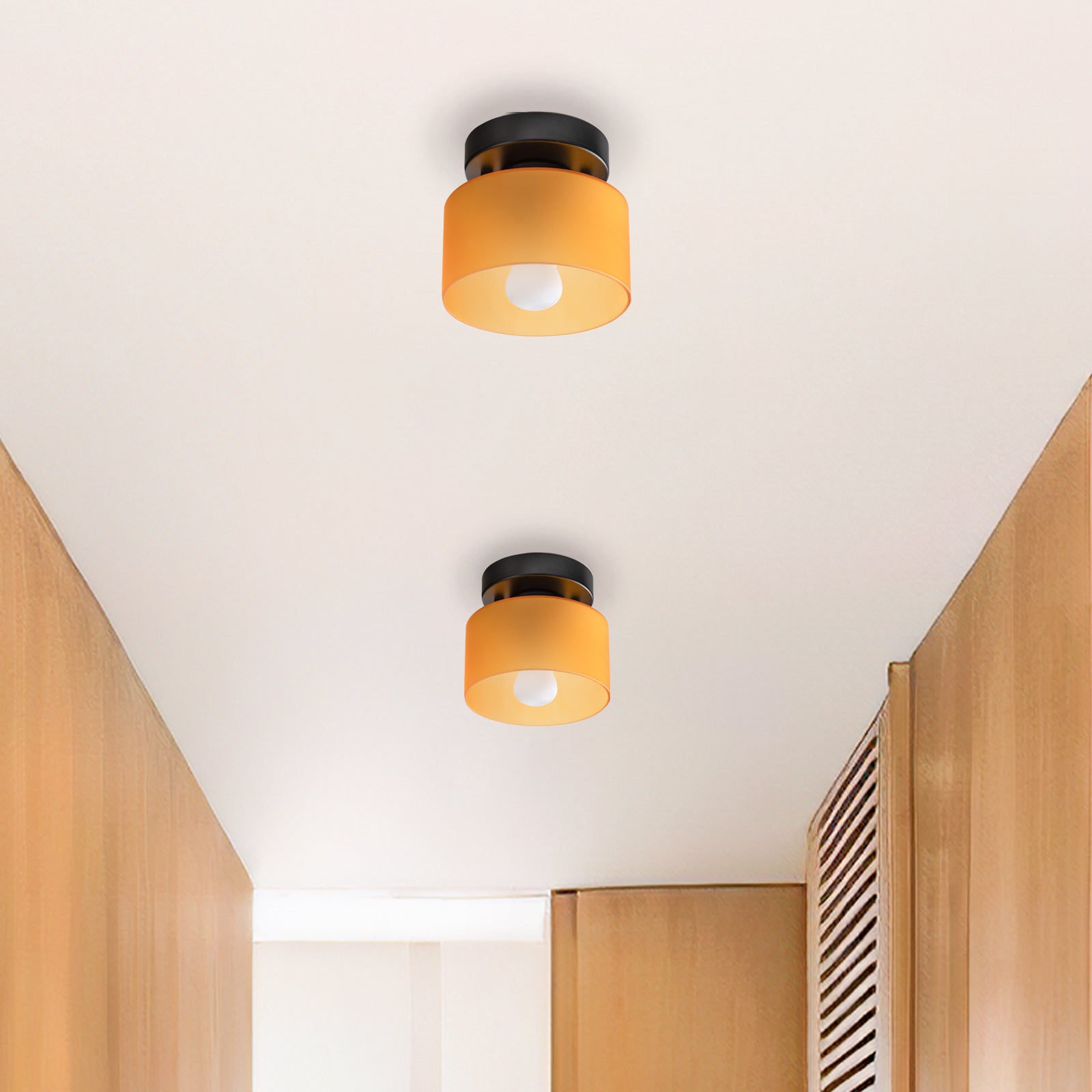 Lumosphere | Charming Retro Glass Flush Mount Ceiling Light Fixture 1
