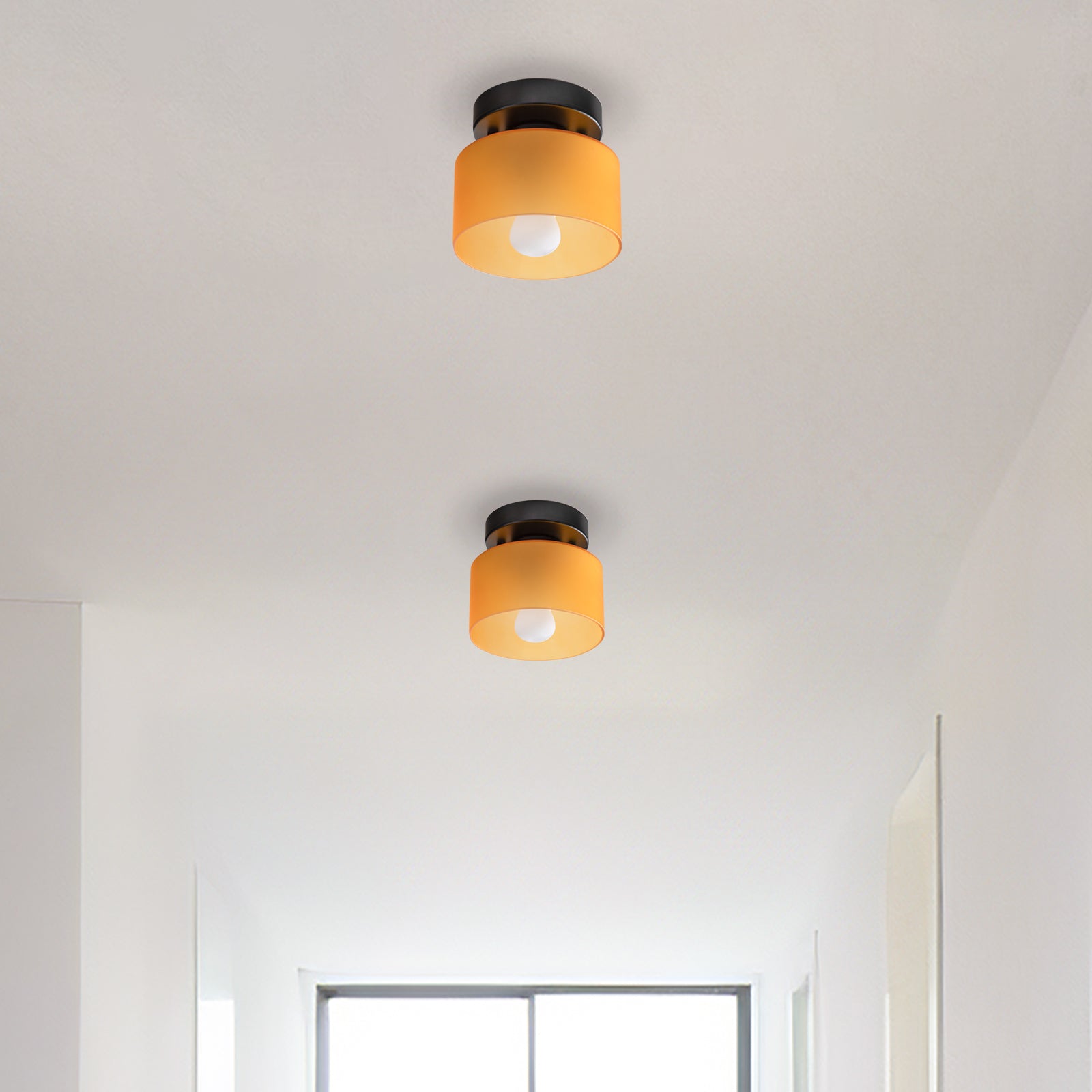 Lumosphere | Charming Retro Glass Flush Mount Ceiling Light Fixture 4