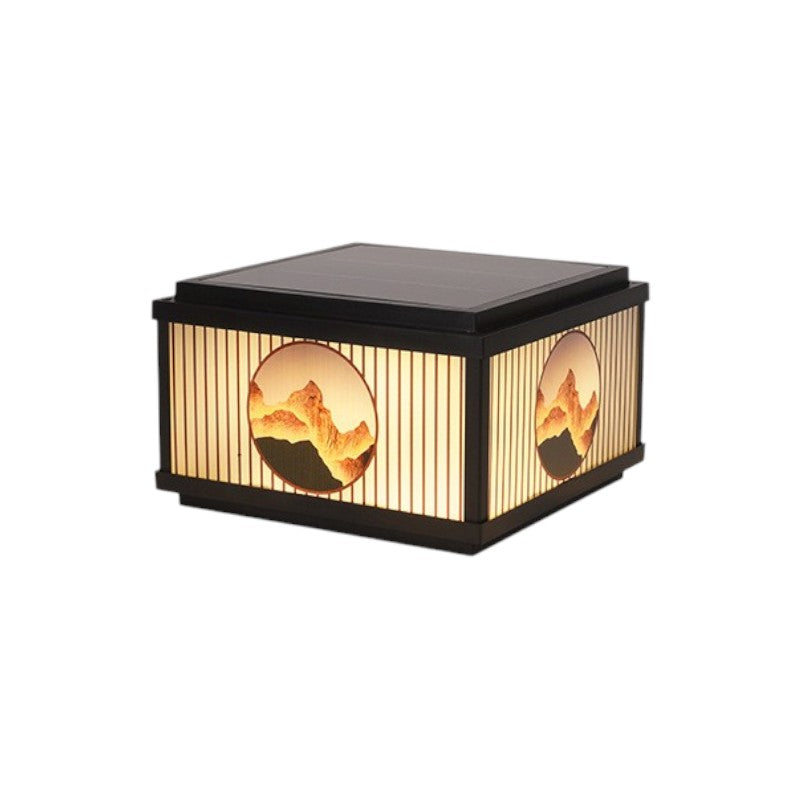 Bright Solar Powered Garden Post Lamp - Lusomart