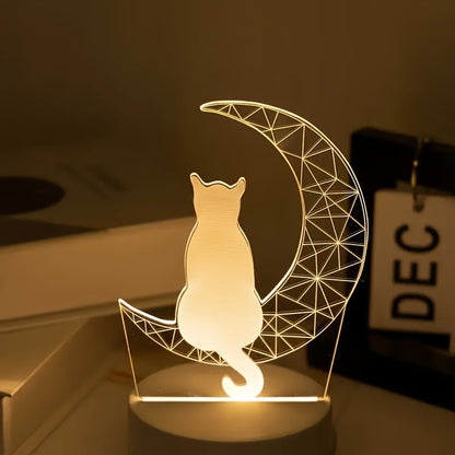 LunaCat - 3D Night Lamp with Moon Design 3