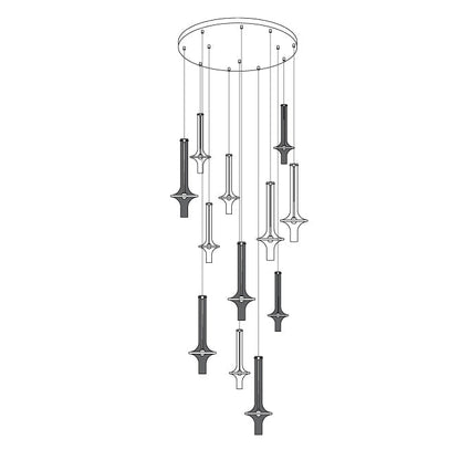 LunaGlass | Elegant Modern Adjustable LED Kitchen Pendant Lighting 12