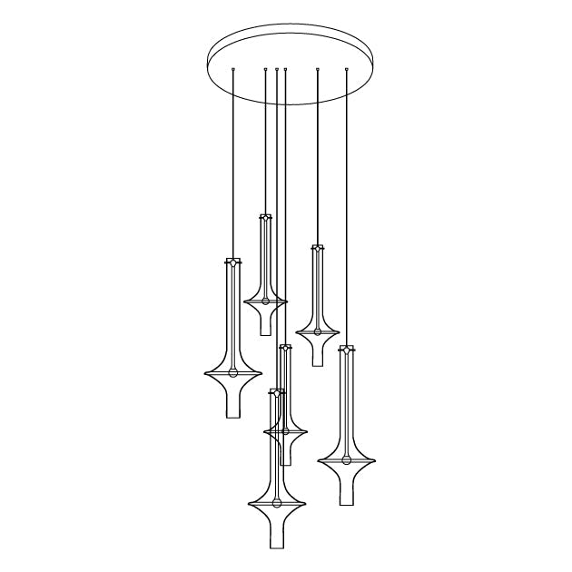 LunaGlass | Elegant Modern Adjustable LED Kitchen Pendant Lighting 13