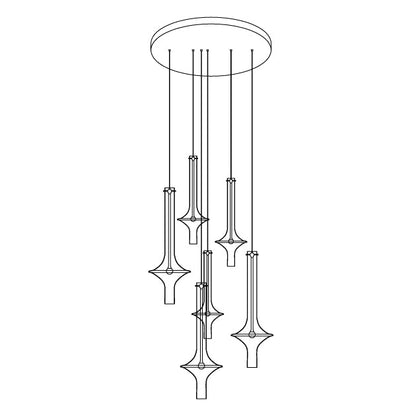 LunaGlass | Elegant Modern Adjustable LED Kitchen Pendant Lighting 13