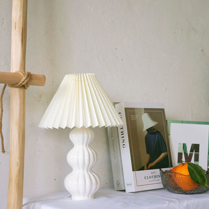 Elegant Soft Glow Table Lamp with Fabric Shade - Lusomart