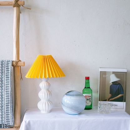 LunaRadiance - Table Lamp with Pleated Aesthetic and Cozy Glow 14