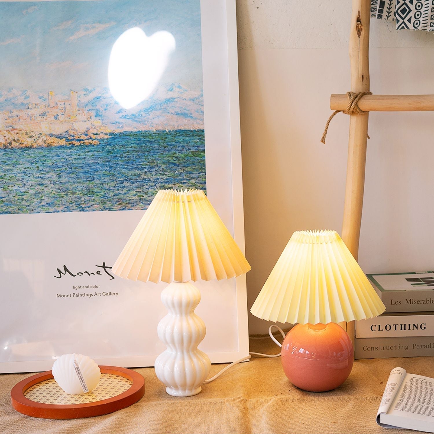 LunaRadiance - Table Lamp with Pleated Aesthetic and Cozy Glow 4