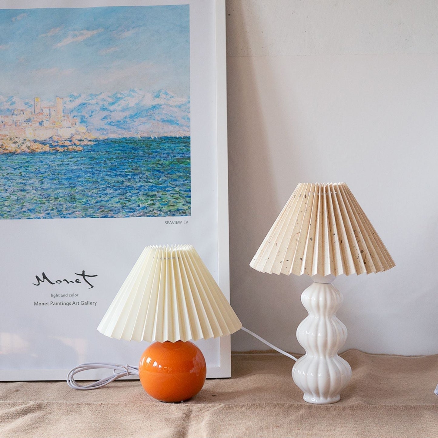 LunaRadiance - Table Lamp with Pleated Aesthetic and Cozy Glow 5