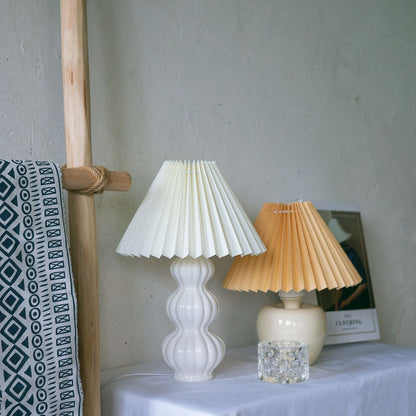 LunaRadiance - Table Lamp with Pleated Aesthetic and Cozy Glow 6