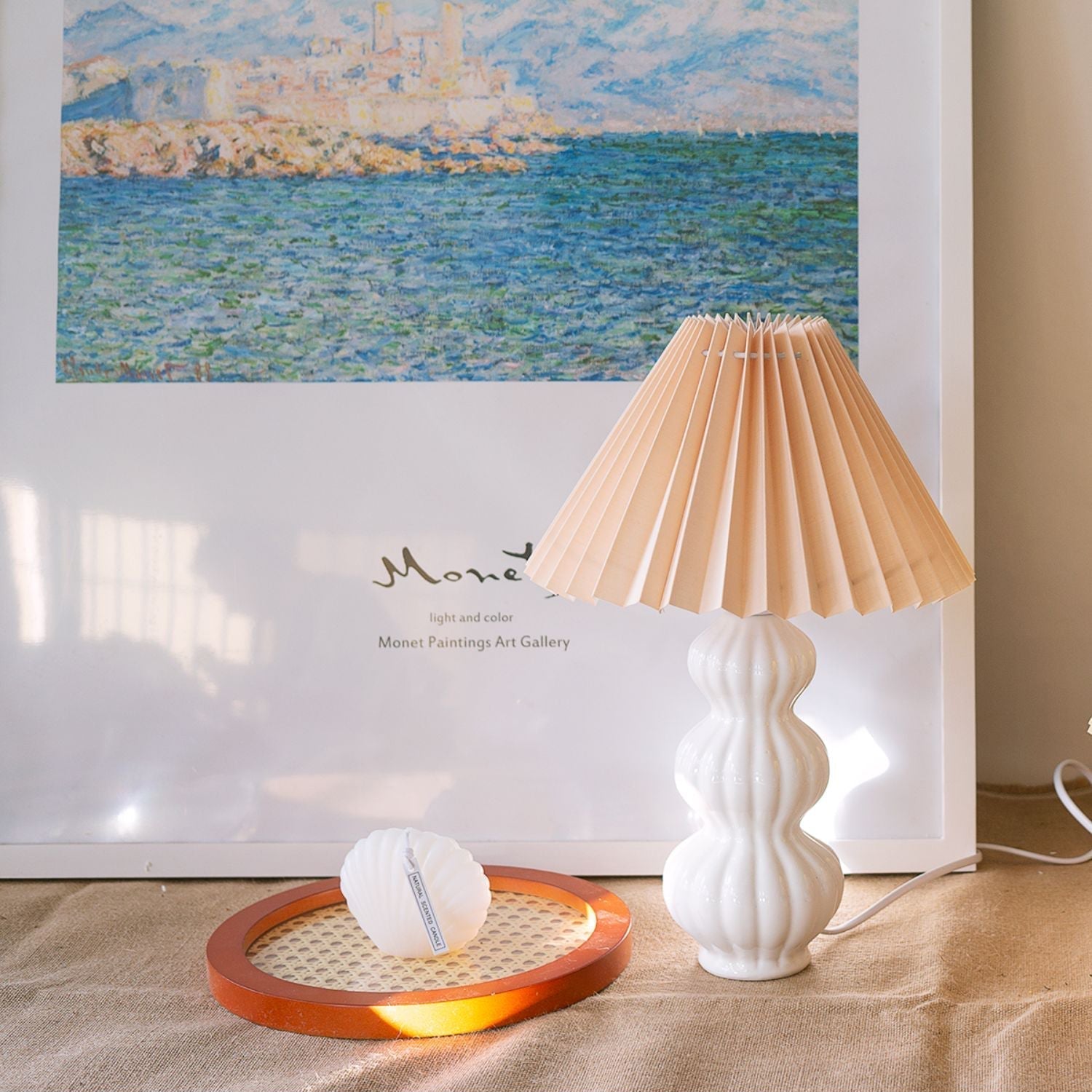 LunaRadiance - Table Lamp with Pleated Aesthetic and Cozy Glow 8