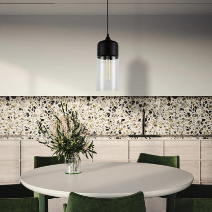 Metallic Glass Hanging Pendant Lamp