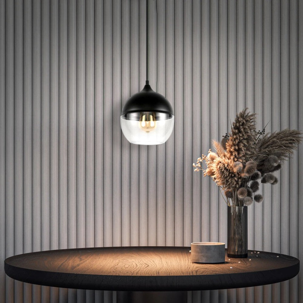 Metallic Glass Hanging Pendant Lamp