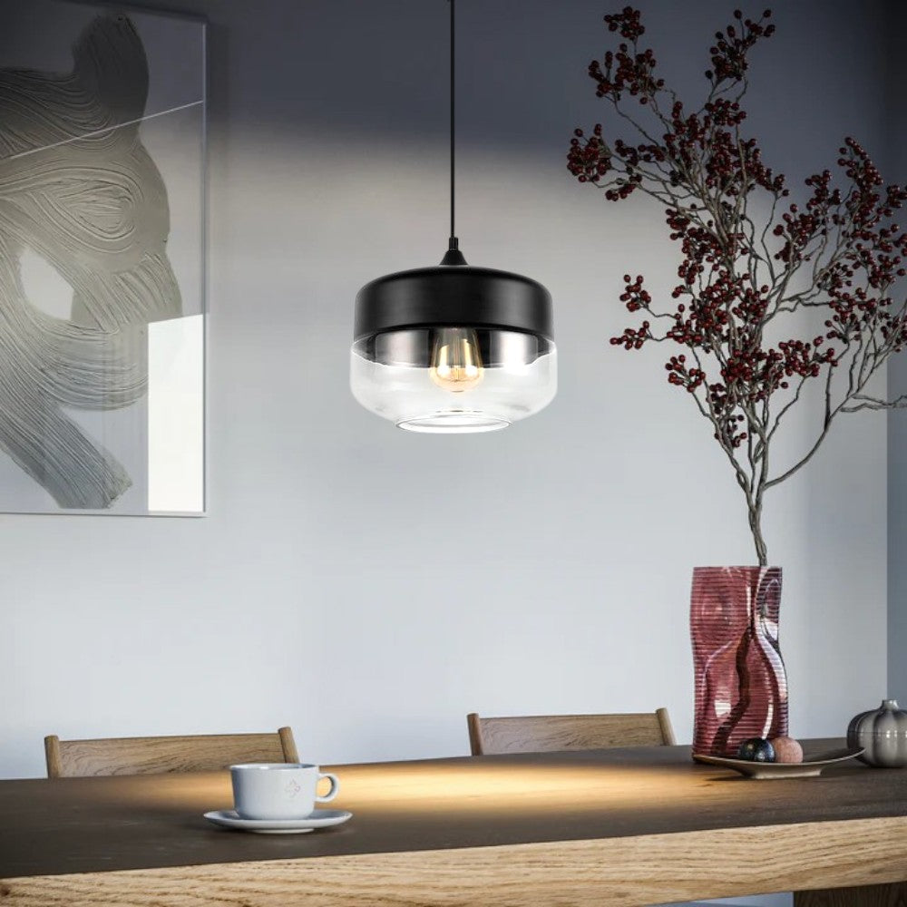 Metallic Glass Hanging Pendant Lamp